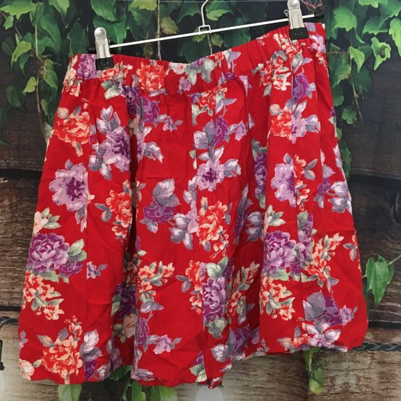 🏖Floral Button Down Skirt, Casual, Flowy, Comfy - Picture 3 of 6